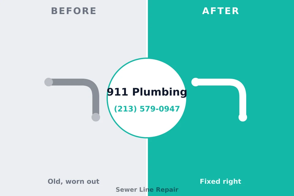 Before and after: plumbing company McAllen, TX
